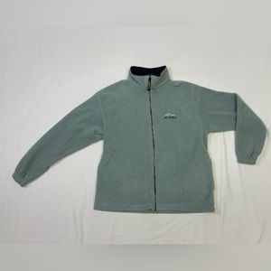 Vintage Andy’s Sportswear Fleece Mens Grey and Blue Alaska Full Zip Jacket 90s